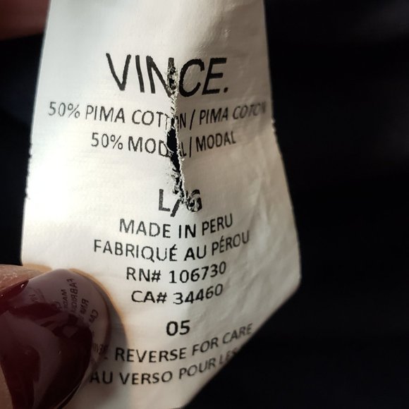 Vince Optic-Stripe Long Sleeve Pima Cotton Tee - Picture 6 of 7